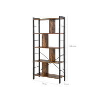 Produktbild för Bookcase X: Antique, Black 155x74x30cm