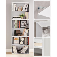 Produktbild för Bookcase White 60x24x179cm