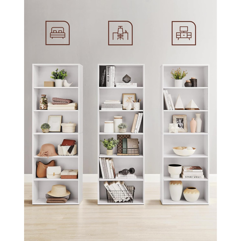 Produktbild för Bookcase White 60x24x179cm
