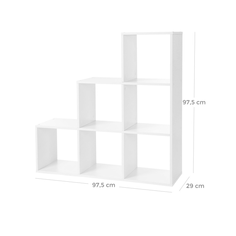 Produktbild för Bookcase White 98x98x29cm