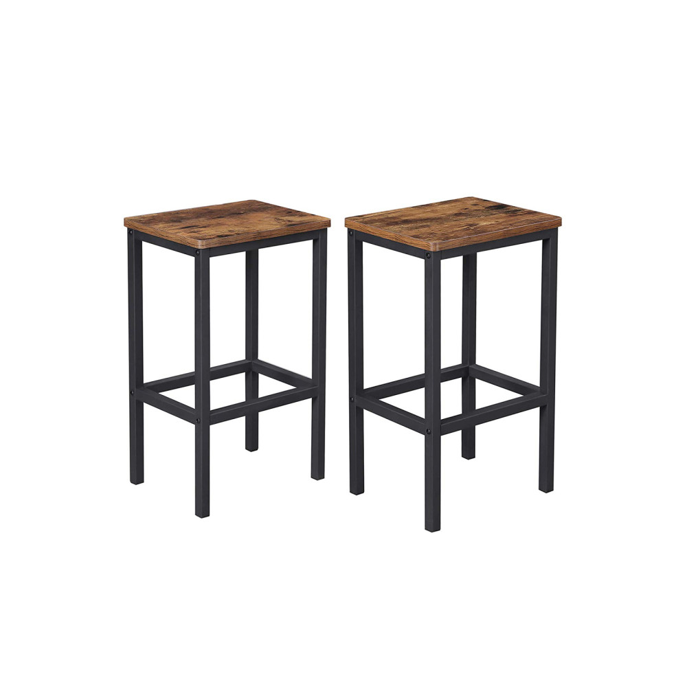Produktbild för Bar Stools X: Antique, Black 40x30x65cm