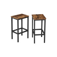 Produktbild för Bar Stools X: Antique, Black 40x30x65cm
