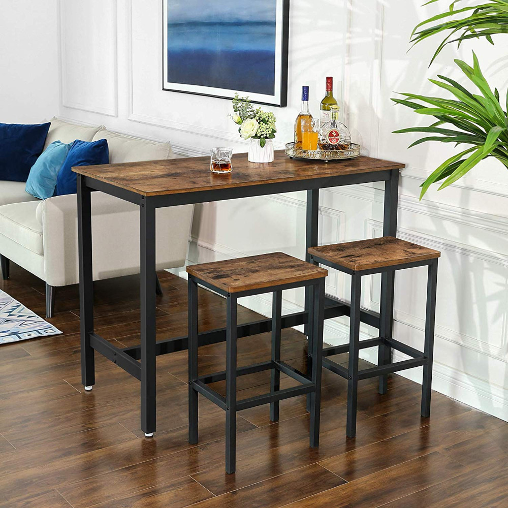 Produktbild för Bar Stools X: Antique, Black 40x30x65cm