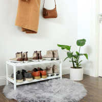 Produktbild för Shoe Rack White 70x26x33cm