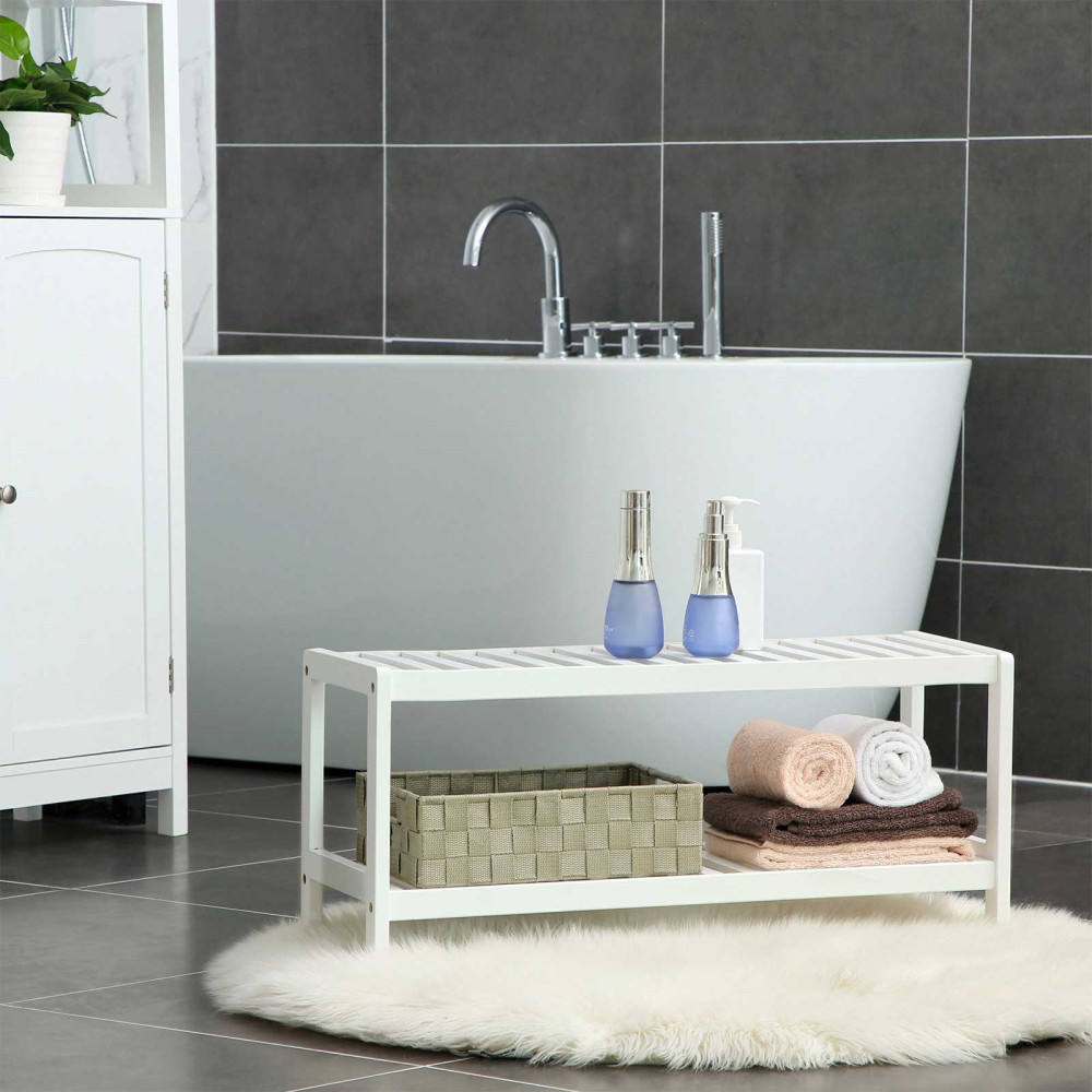 Produktbild för Shoe Rack White 70x26x33cm