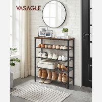 Produktbild för Shoe Rack Black, Retro Color 93x30x75cm