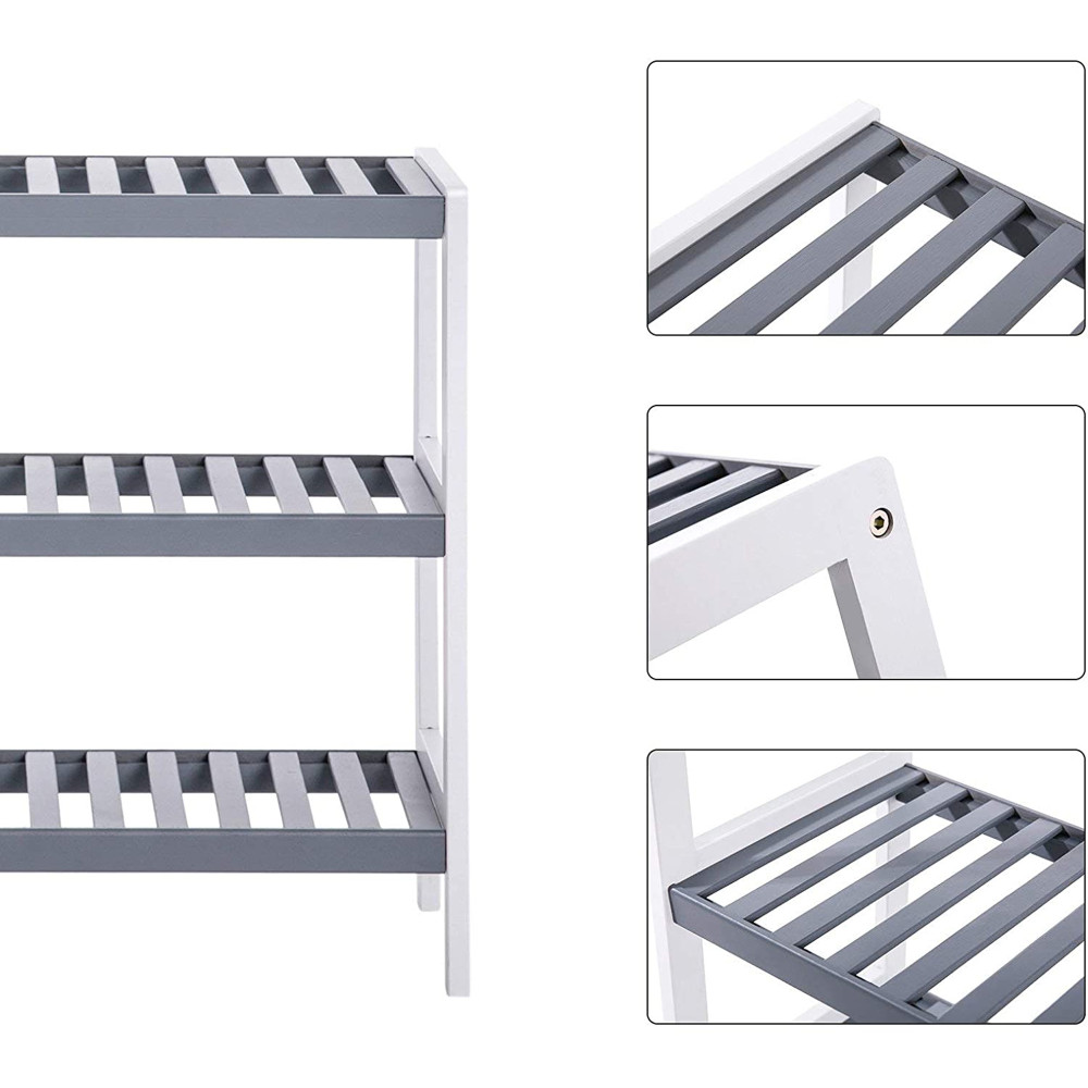 Produktbild för Shoe Rack White 70x55x26cm