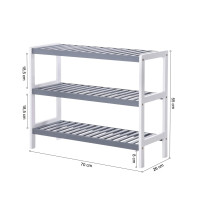 Produktbild för Shoe Rack White 70x55x26cm