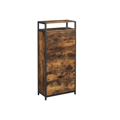 VASAGLE Shoe Rack Black, Antique Color 60x30x130cm