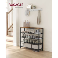 Produktbild för Shoe Rack X: Antique, Black 100x30x93cm