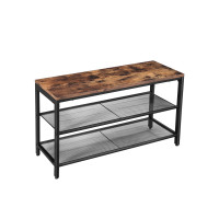 Produktbild för Shoe Bench X: Antique, Black 80x30x45cm