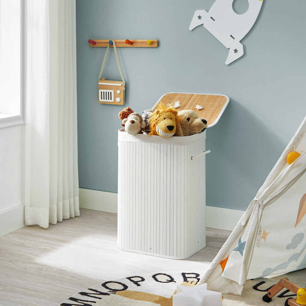 Produktbild för Laundry Hamper White 40x30x60cm