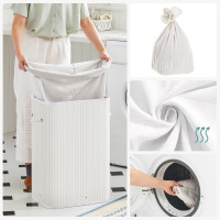 Produktbild för Laundry Hamper White 40x30x60cm