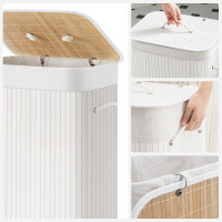 Produktbild för Laundry Hamper White 40x30x60cm