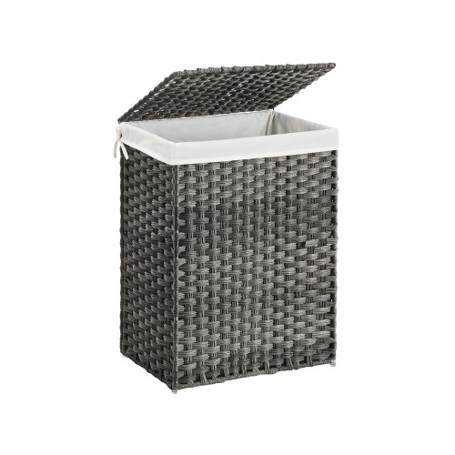 Songmics Laundry Hamper Grey 46x32x61cm