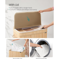 Produktbild för Laundry Hamper Yellow 63x42x61cm