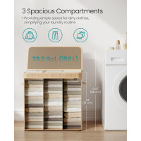 Produktbild för Laundry Hamper Yellow 63x42x61cm