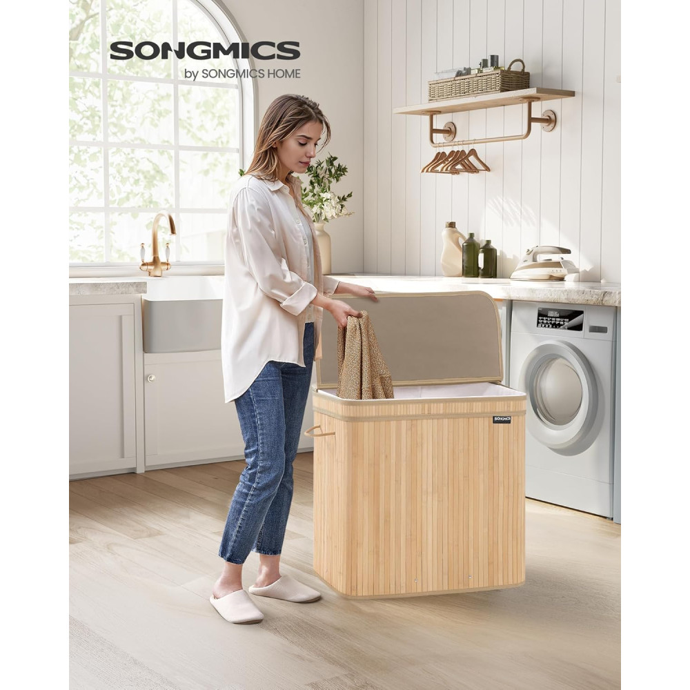 Produktbild för Laundry Hamper Yellow 63x42x61cm