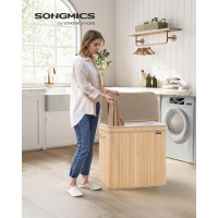 Produktbild för Laundry Hamper Yellow 63x42x61cm