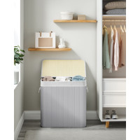 Produktbild för Laundry Hamper Grey 60x40x62cm