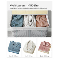Produktbild för Laundry Hamper Grey 60x40x62cm
