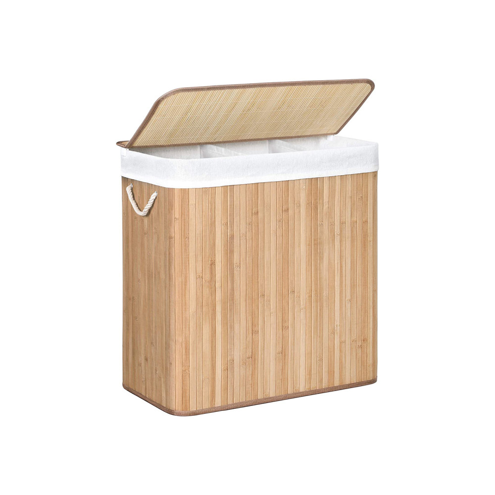 Produktbild för Laundry Hamper Natural 60x40x62cm