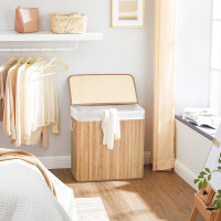 Produktbild för Laundry Hamper Natural 60x40x62cm