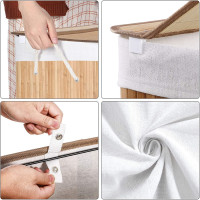 Produktbild för Laundry Hamper Natural 60x40x62cm