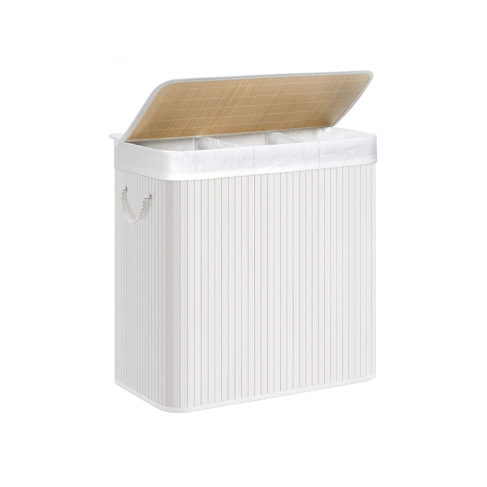 Produktbild för Laundry Hamper White 60x40x62cm