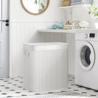 Produktbild för Laundry Hamper White 60x40x62cm