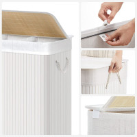 Produktbild för Laundry Hamper White 60x40x62cm