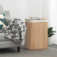 Produktbild för Laundry Hamper Natural 40×30×60cm