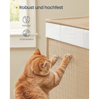 Produktbild för Laundry Hamper Yellowish Brown 47x38x65cm