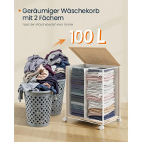 Produktbild för Laundry Hamper Yellowish Brown 47x38x65cm