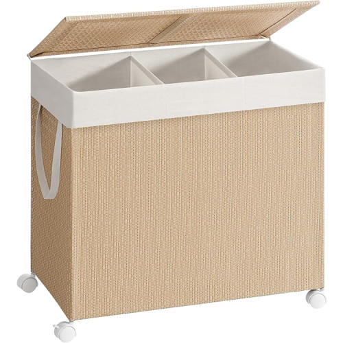 SONGMICS HOME Laundry Hamper Yellowish Brown 67x38x65cm