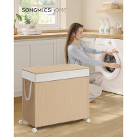 Produktbild för Laundry Hamper Yellowish Brown 67x38x65cm