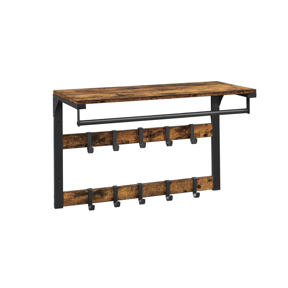 Produktbild för Coat Rack Black, Retro Color 65x30x42cm