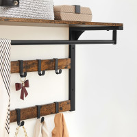 Produktbild för Coat Rack Black, Retro Color 65x30x42cm