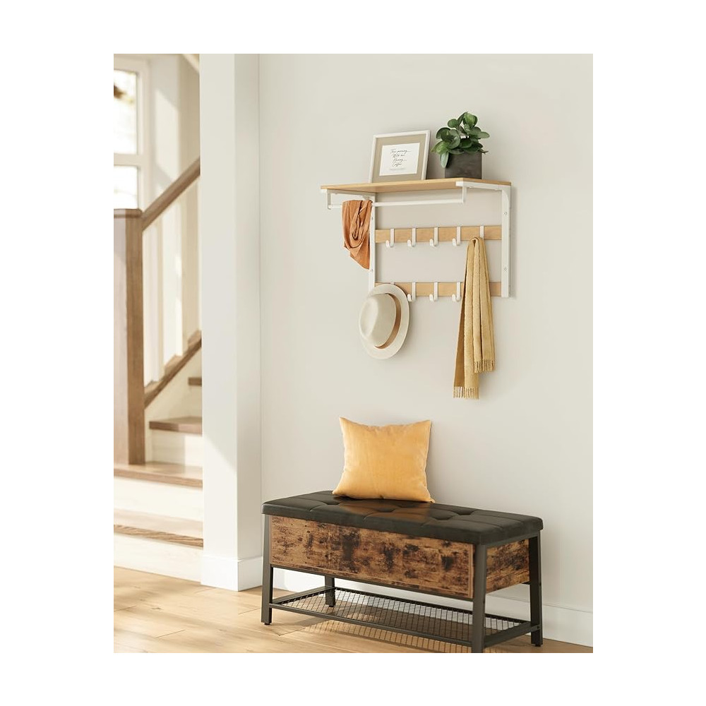 Produktbild för Coat Rack Yellow 65x30x42cm