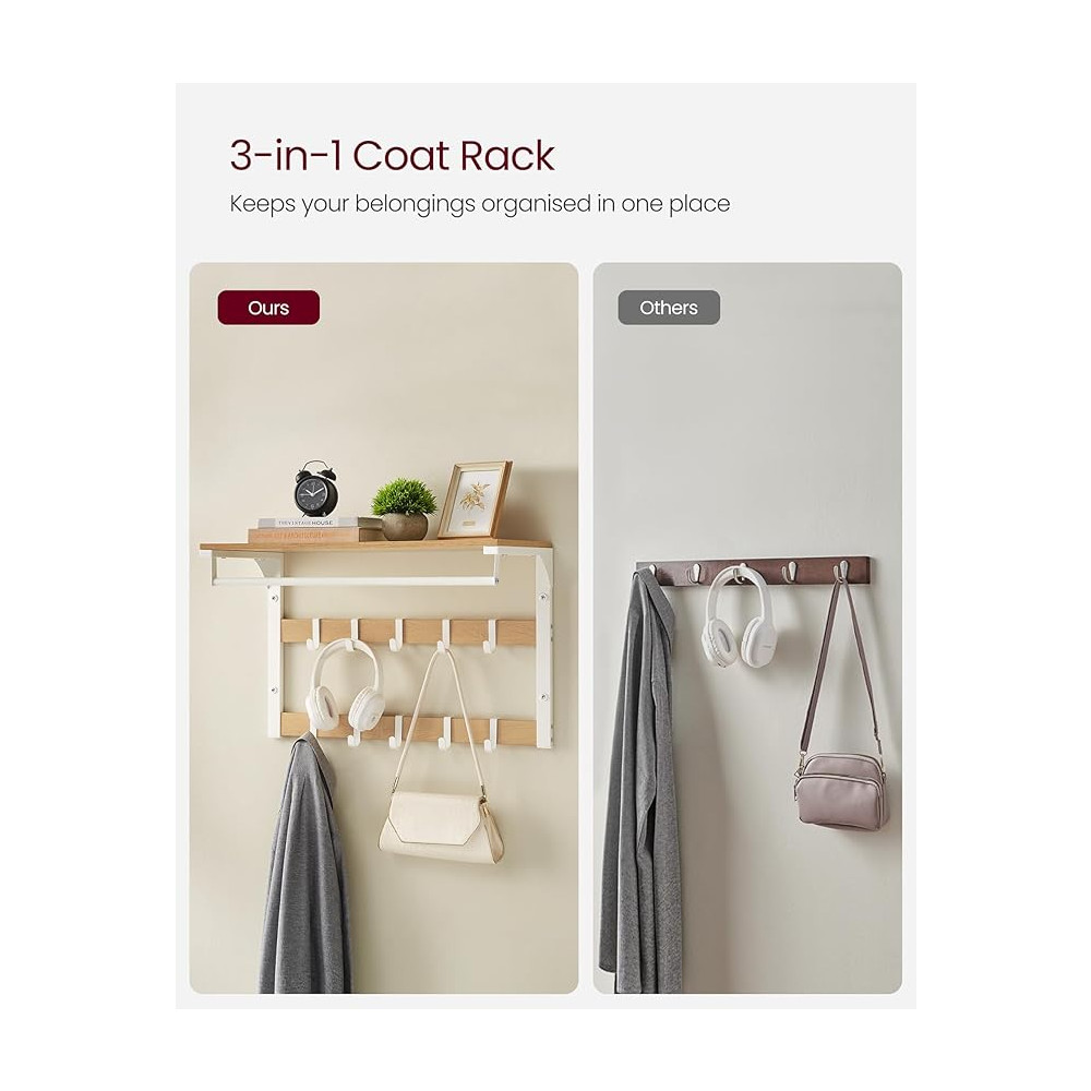 Produktbild för Coat Rack Yellow 65x30x42cm