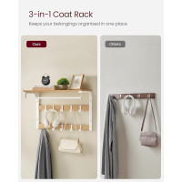 Produktbild för Coat Rack Yellow 65x30x42cm