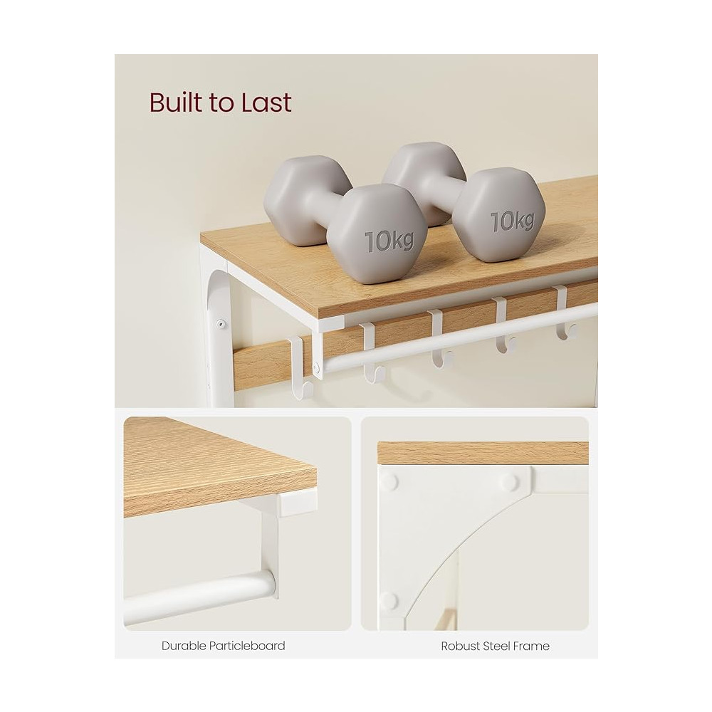 Produktbild för Coat Rack Yellow 65x30x42cm
