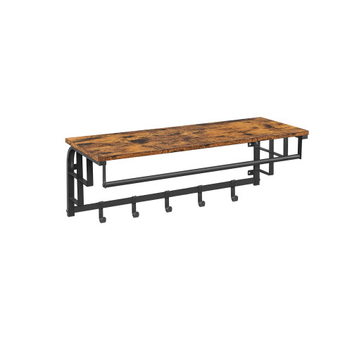 VASAGLE Coat Rack Black, Retro Color 80x30x27cm