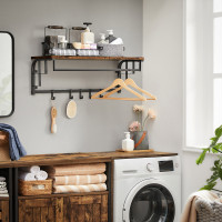 Produktbild för Coat Rack Black, Retro Color 80x30x27cm