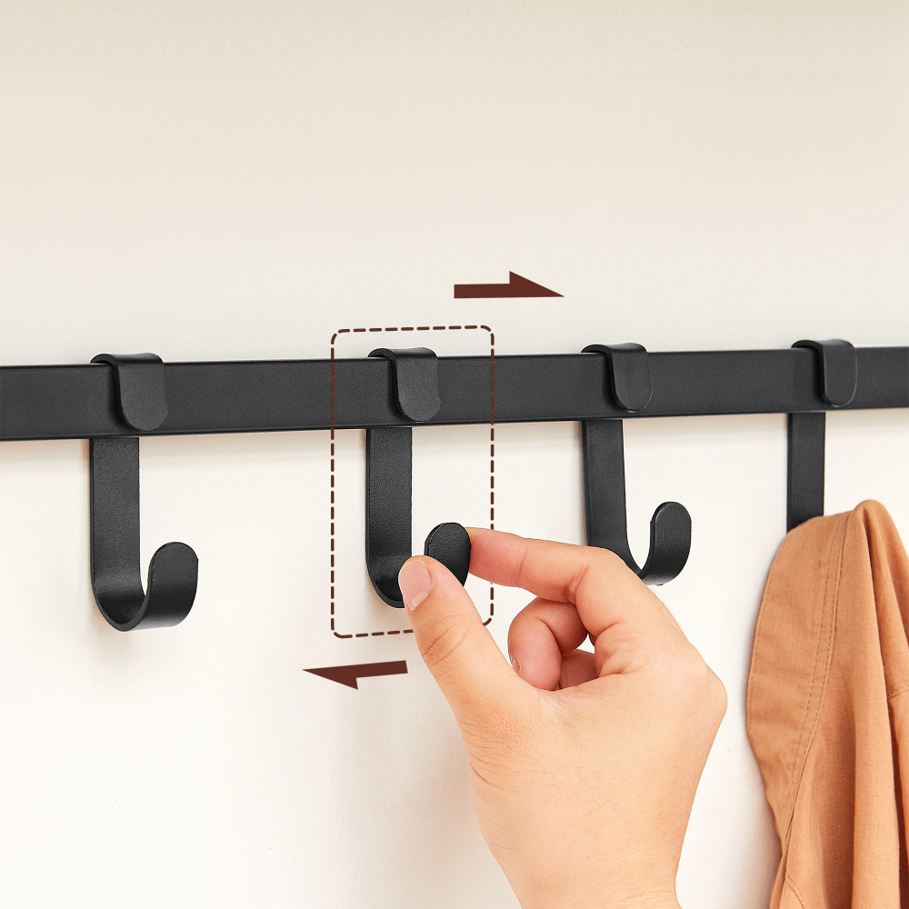Produktbild för Coat Rack Black, Retro Color 80x30x27cm