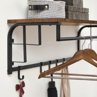 Produktbild för Coat Rack Black, Retro Color 80x30x27cm