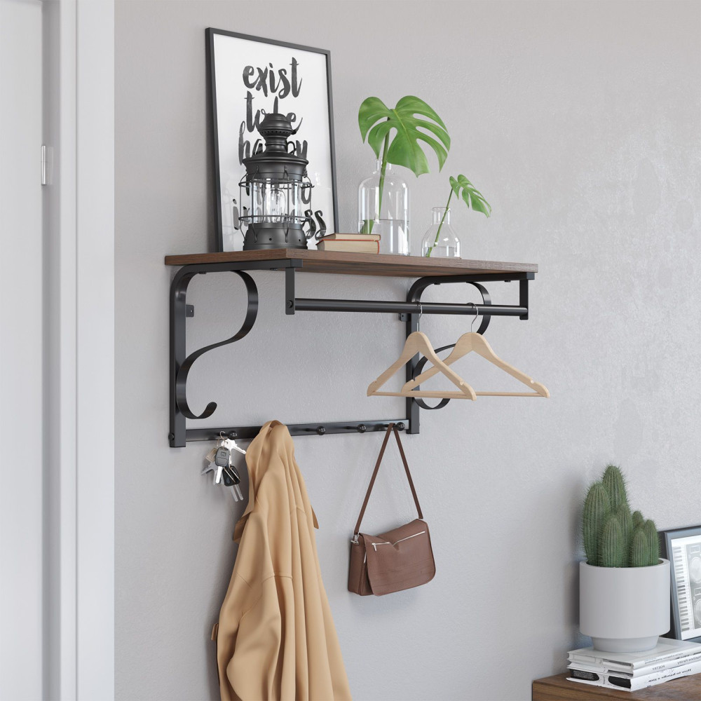 Produktbild för Coat Rack X: Antique, Black 60x30x32cm