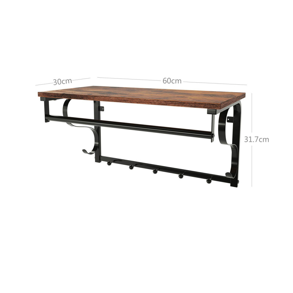 Produktbild för Coat Rack X: Antique, Black 60x30x32cm