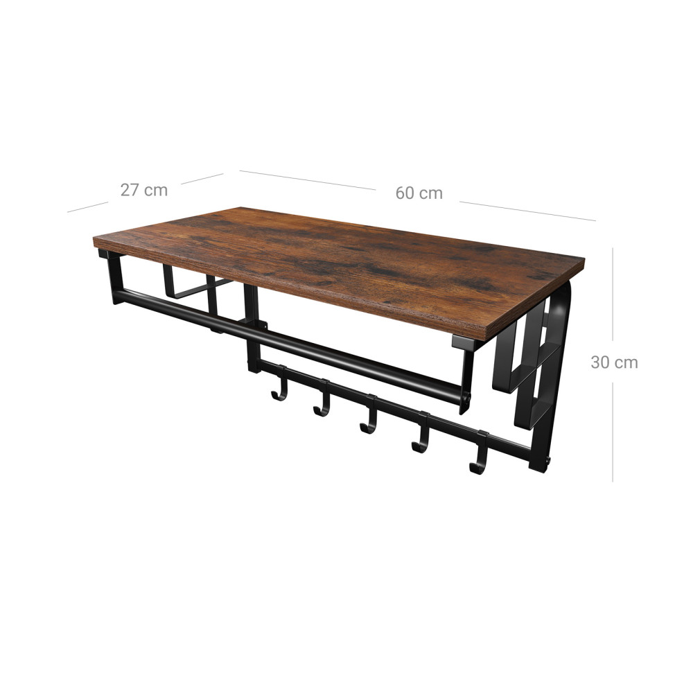 Produktbild för Coat Rack X: Antique, Black 66x30x27cm
