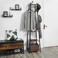 Produktbild för Coat Rack X: Antique, Black 43x43x180cm